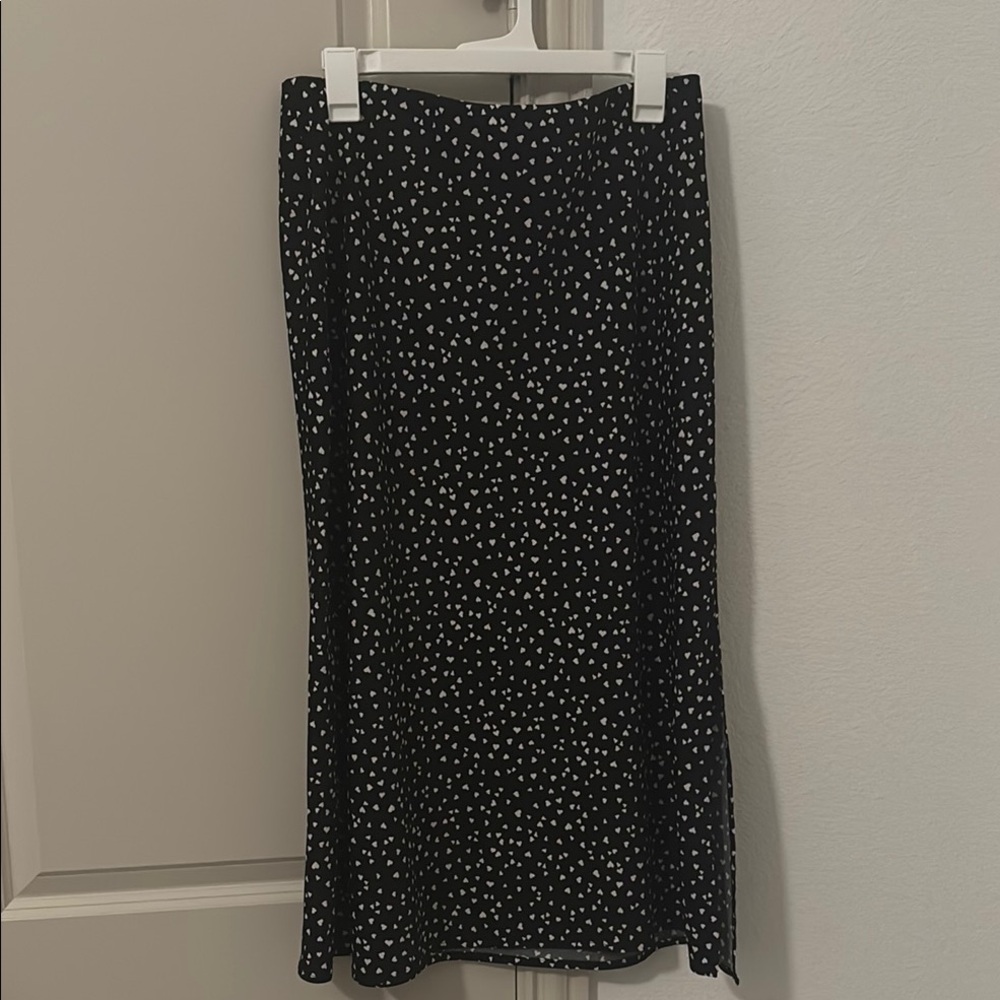 A New Day Black and White Midi Pencil Skirt for Night Out